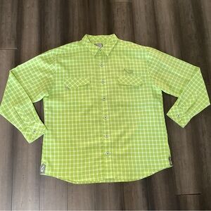Mojo Long Sleeve Green Quick Dry Outdoor Fishing Boating Shirt X-Large